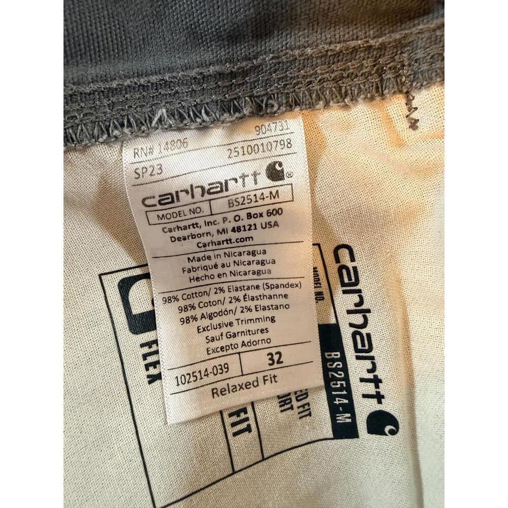 Carhartt Relaxed Fit Rugged Flex Rigby Gray Mens Shorts Size 32 - Picture 6 of 13
